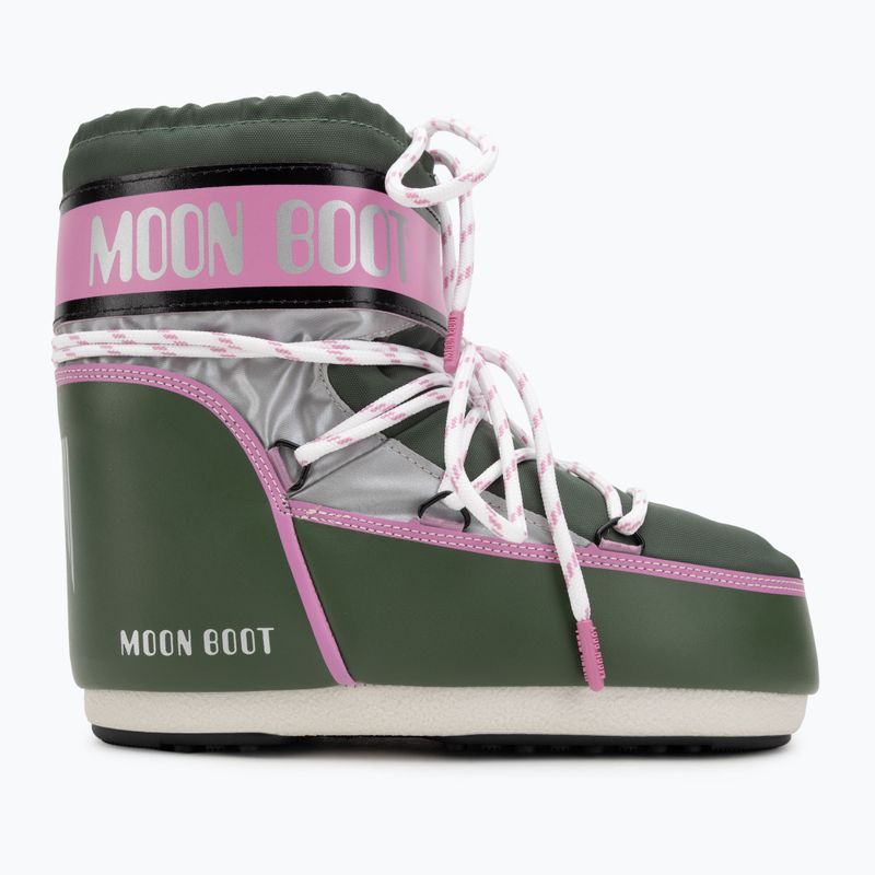 Moon Boot Icon Low Space Racing Damen Schneestiefel waldgrün/silber/rosa 2