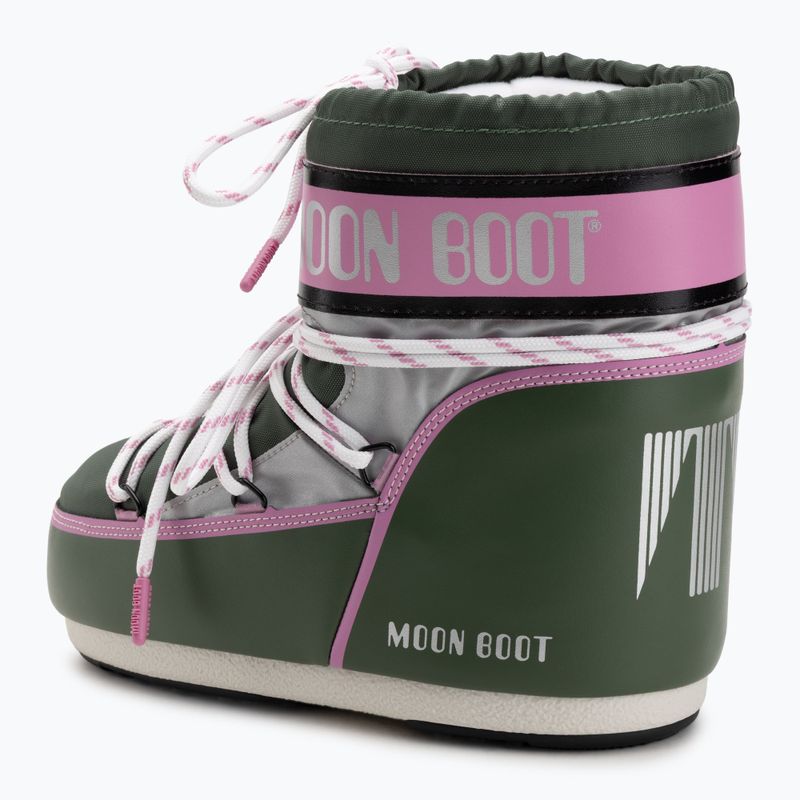 Moon Boot Icon Low Space Racing Damen Schneestiefel waldgrün/silber/rosa 3