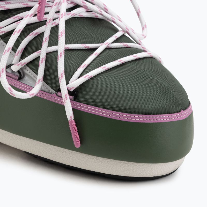 Moon Boot Icon Low Space Racing Damen Schneestiefel waldgrün/silber/rosa 7