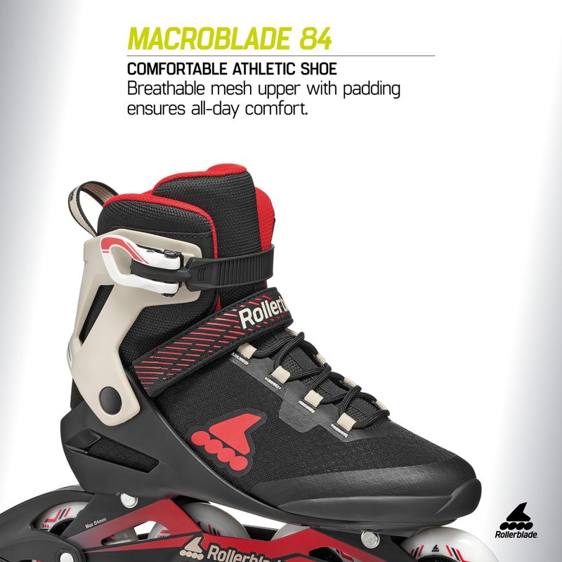 Inlineskates Herren Rollerblade Macroblade 84 black/sand/red 7