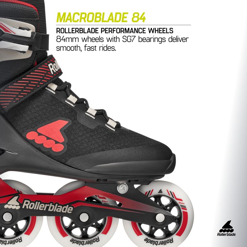 Inlineskates Herren Rollerblade Macroblade 84 black/sand/red 8