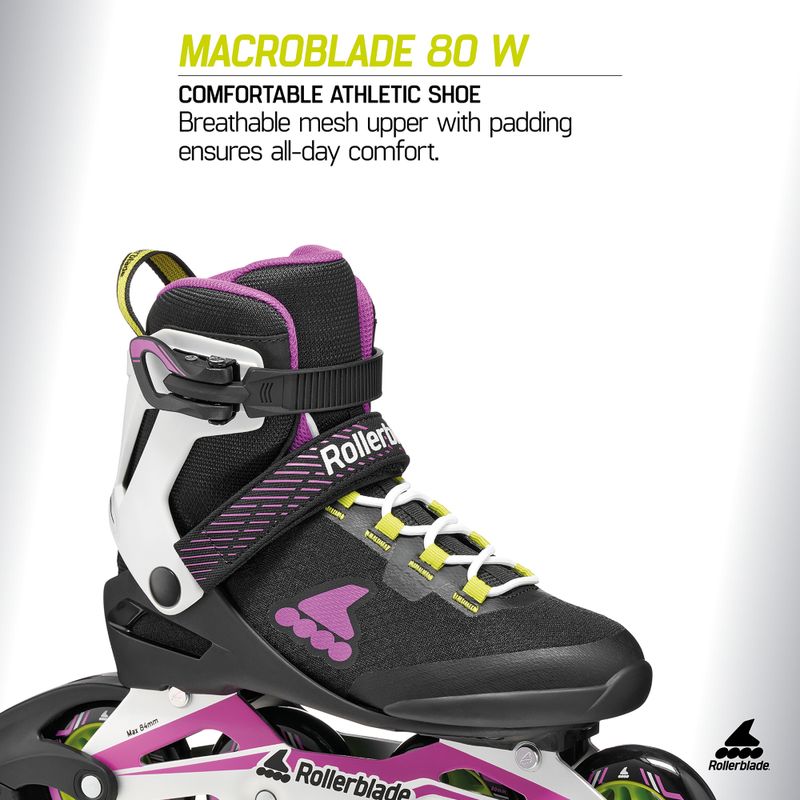 Damen-Inlineskates Rollerblade Macroblade 80 W black/dark fuchsia 7