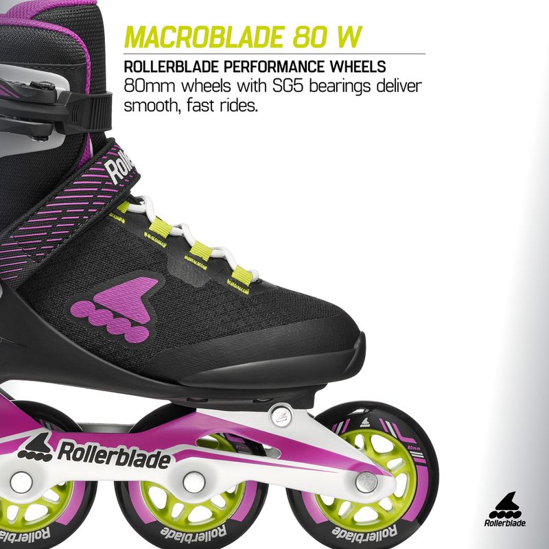Inlineskates Damen Rollerblade Macroblade 80 W black/dark fuchsia 8