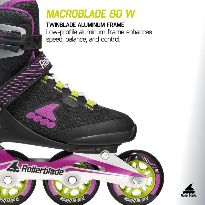 Inlineskates Damen Rollerblade Macroblade 80 W black/dark fuchsia 9