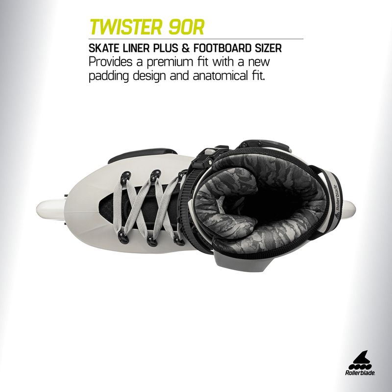 Inlineskates Rollerblade Twister 90R white smoke/black 10