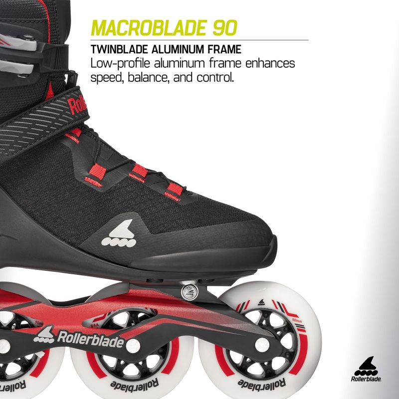 Inlineskates Herren Rollerblade Macroblade 90 black/red 9