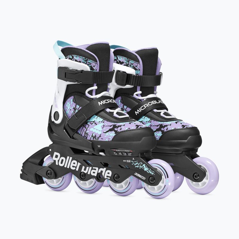 Inlineskates Kinder Rollerblade Microblade SL Jr black/lavender/light blue 4
