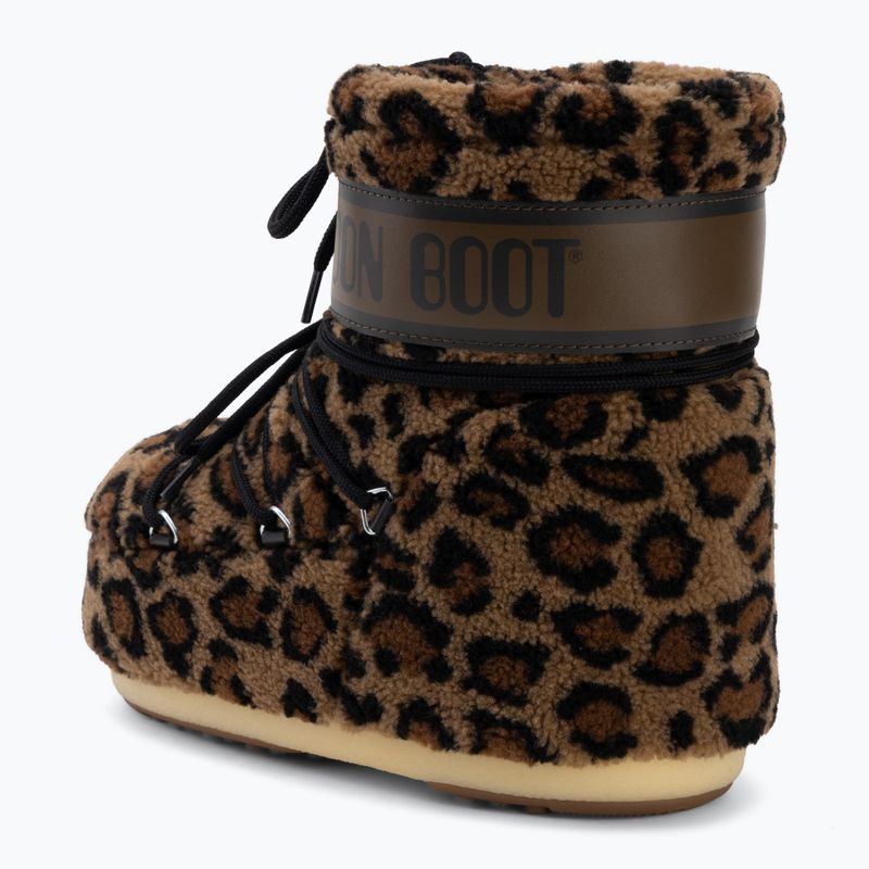 Damen-Schneestiefel Moon Boot Icon Low Fleece Leopard cognac/cocoa 3