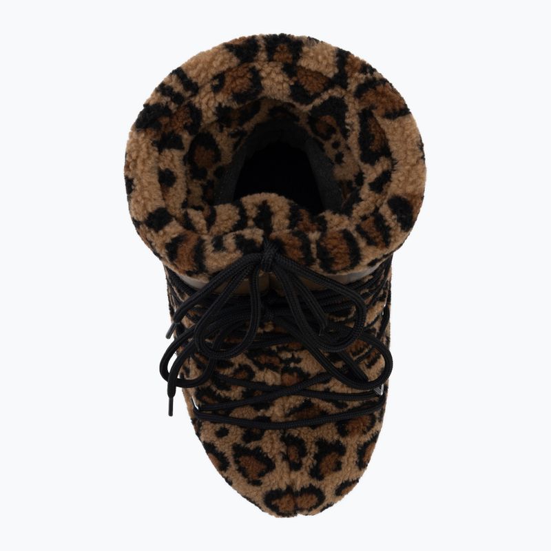 Damen-Schneestiefel Moon Boot Icon Low Fleece Leopard cognac/cocoa 5