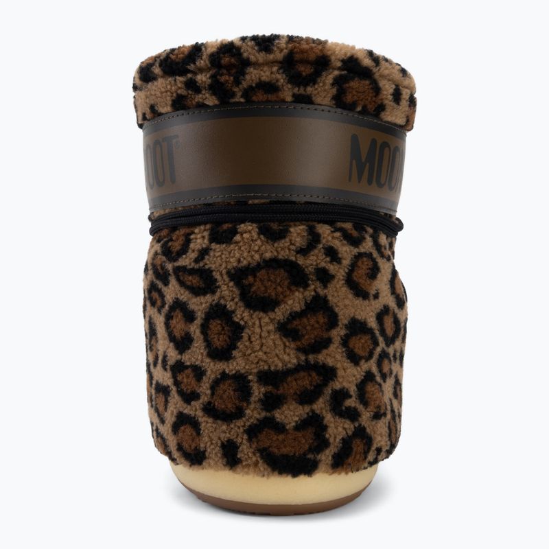 Damen-Schneestiefel Moon Boot Icon Low Fleece Leopard cognac/cocoa 6