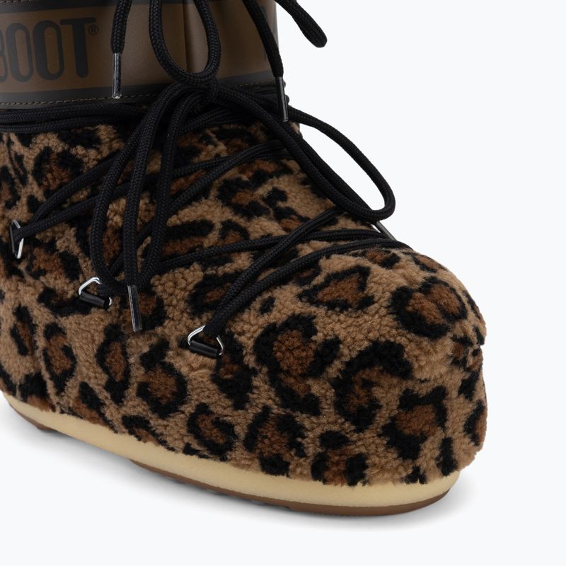 Damen-Schneestiefel Moon Boot Icon Low Fleece Leopard cognac/cocoa 7
