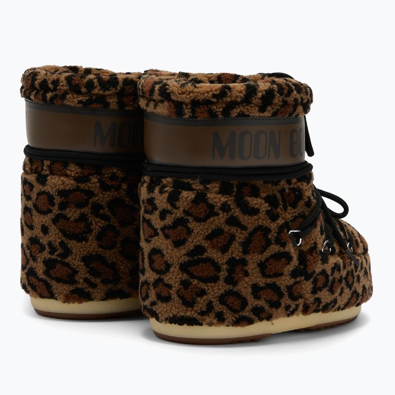 Damen-Schneestiefel Moon Boot Icon Low Fleece Leopard cognac/cocoa 2