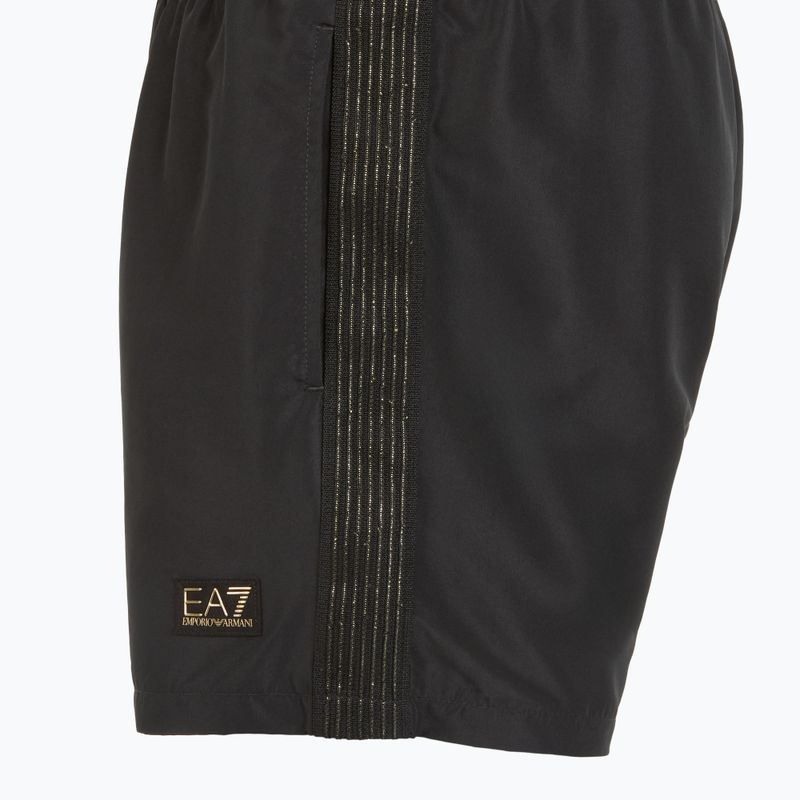 Herren EA7 Emporio Armani Gold Label Boxer Badeshorts schwarz 3