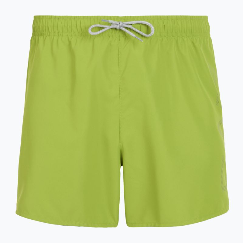 Herren EA7 Emporio Armani Badeshorts mit übergroßem Logo titanit / silber