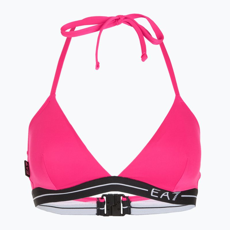 Zweiteiliger Damen-Badeanzug EA7 Emporio Armani Logo Tape Bikini Triangle neon pink 3