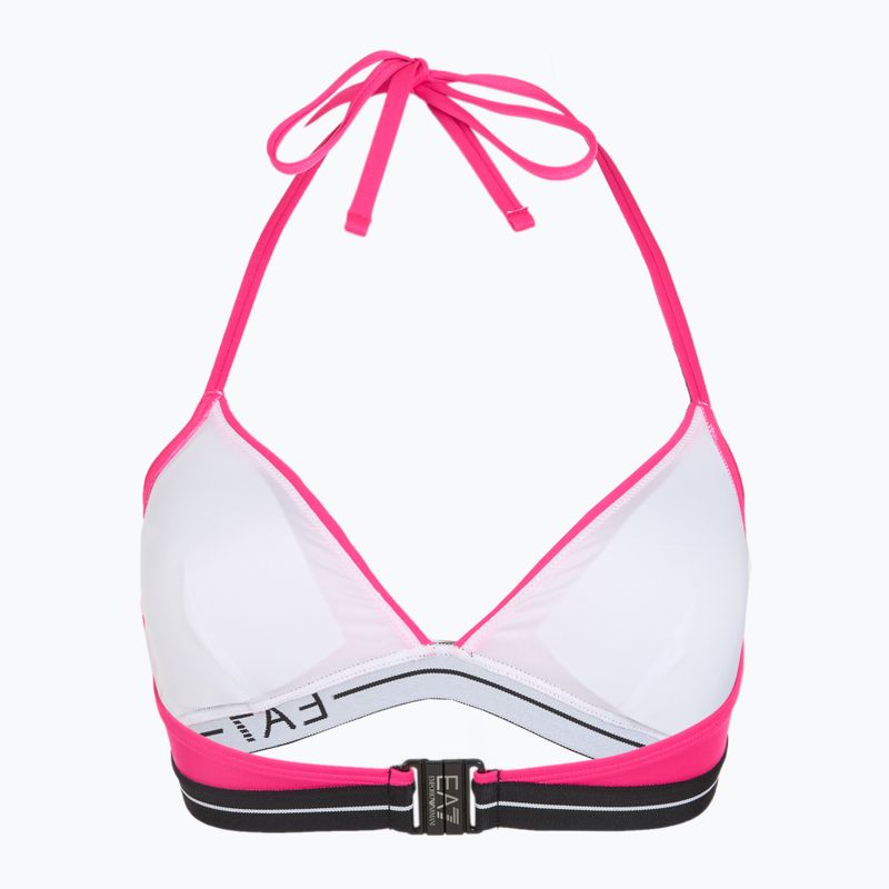 Zweiteiliger Damen-Badeanzug EA7 Emporio Armani Logo Tape Bikini Triangle neon pink 4