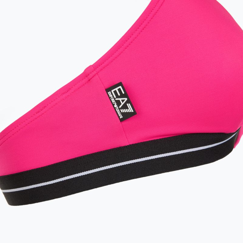 Zweiteiliger Damen-Badeanzug EA7 Emporio Armani Logo Tape Bikini Triangle neon pink 5