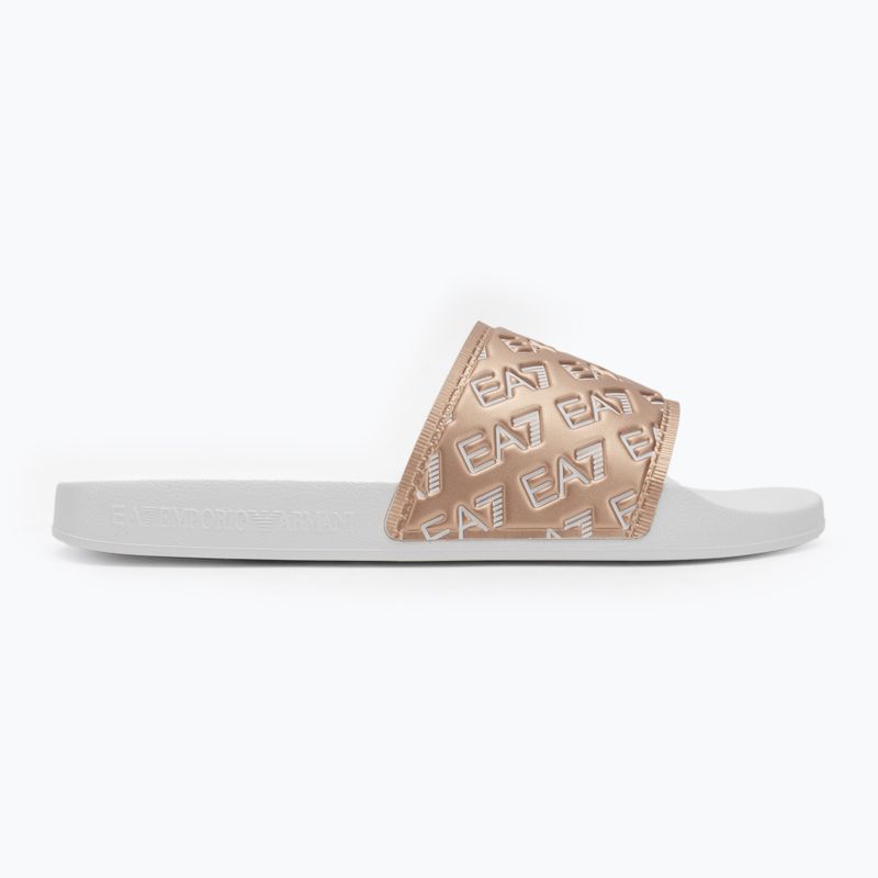 EA7 Emporio Armani Wassersport All Over weiß / rose gold flip-flops 2