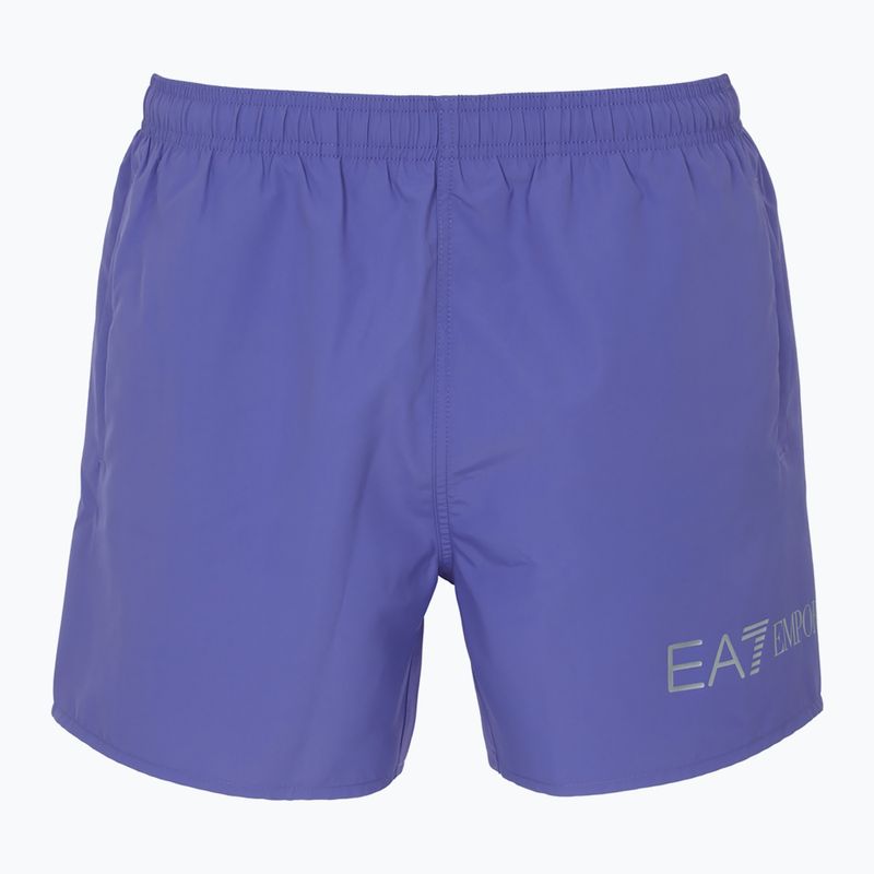 Herren EA7 Emporio Armani Extended Logo Boxer Badeshorts korsisch blau / silber 2