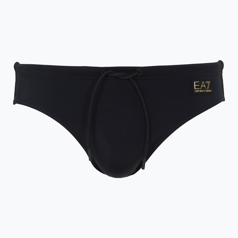 Herren EA7 Emporio Armani Gold Label Badeslip schwarz