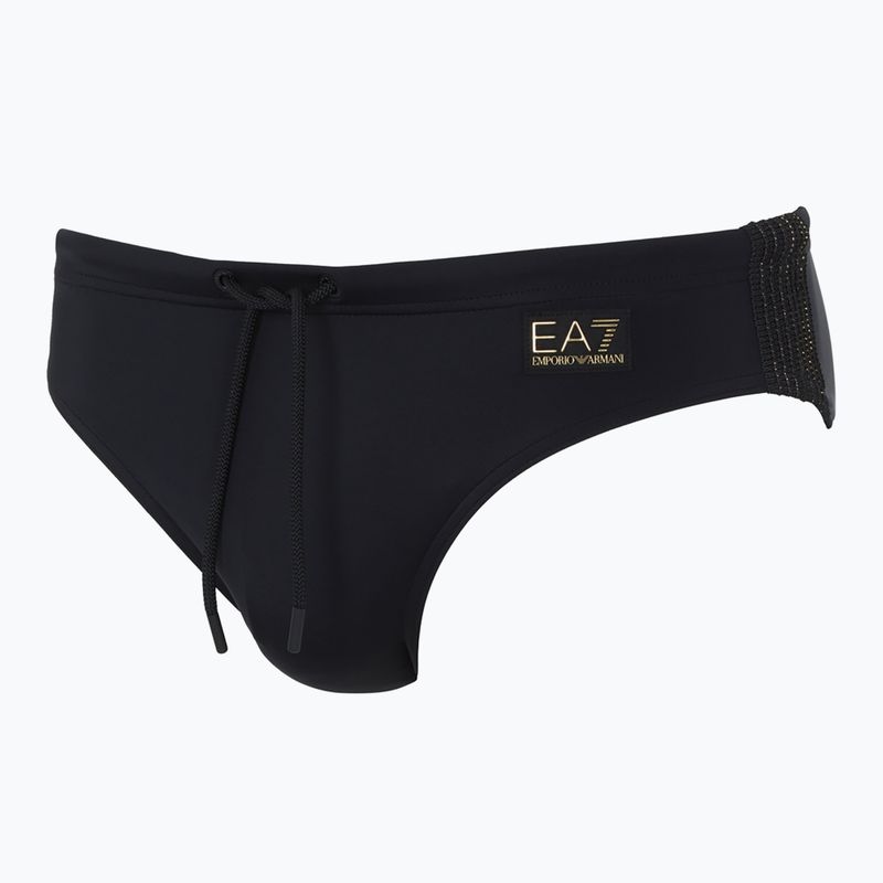Herren EA7 Emporio Armani Gold Label Badeslip schwarz 2