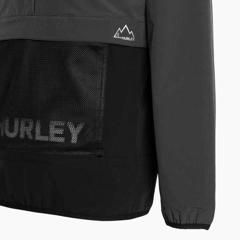 Herren Hurley Phantom + Packable Anorak dunkel Stein grau Jacke 3
