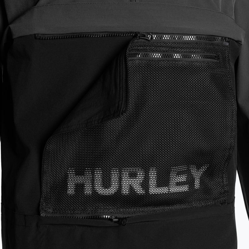 Herren Hurley Phantom + Packable Anorak dunkel Stein grau Jacke 4