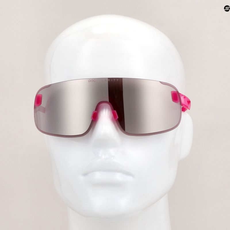 Fahrradbrille POC Elicit actinium pink translucent/clarity road silver 8