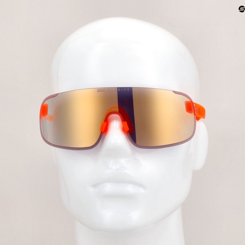 Fahrradbrille POC Elicit fluorescent orange translucent/clarity road gold 9