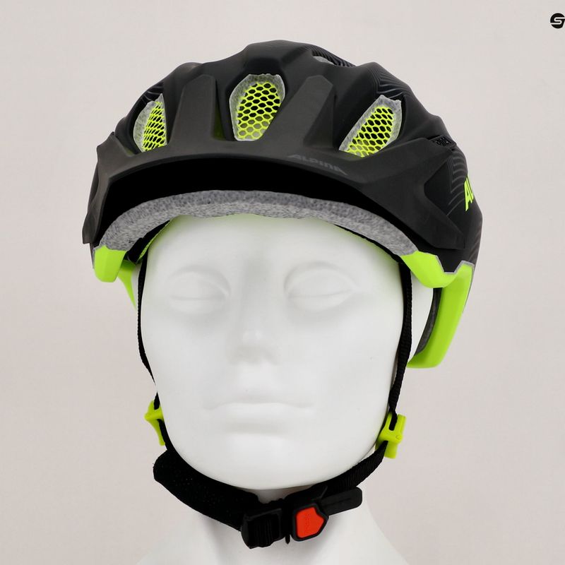 Fahrradhelm für Kinder Alpina Carapax black neon/yellow 9