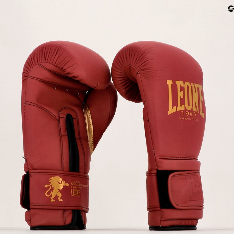 Leone Bordeaux kastanienbraune Boxhandschuhe GN059X 7