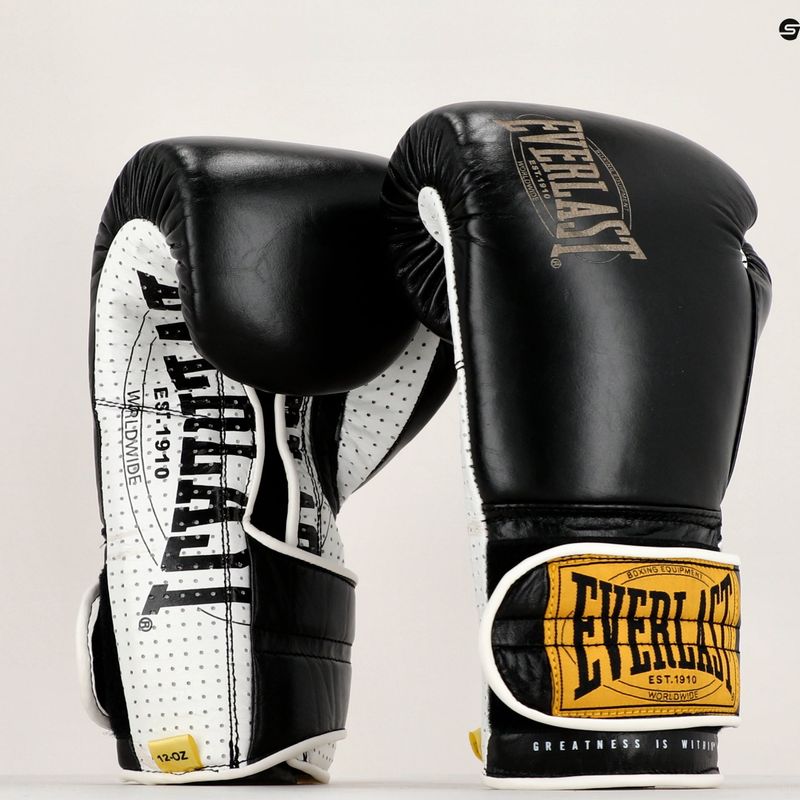 EVERLAST 1910 Classic Pro Schwarz Boxhandschuhe EV1910PRO BL-12 OZ. 8