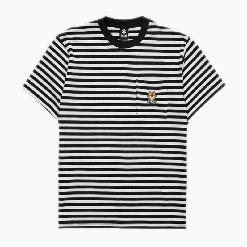 Herren T-Shirt Kaotiko M/C Rayas Corazon black 3