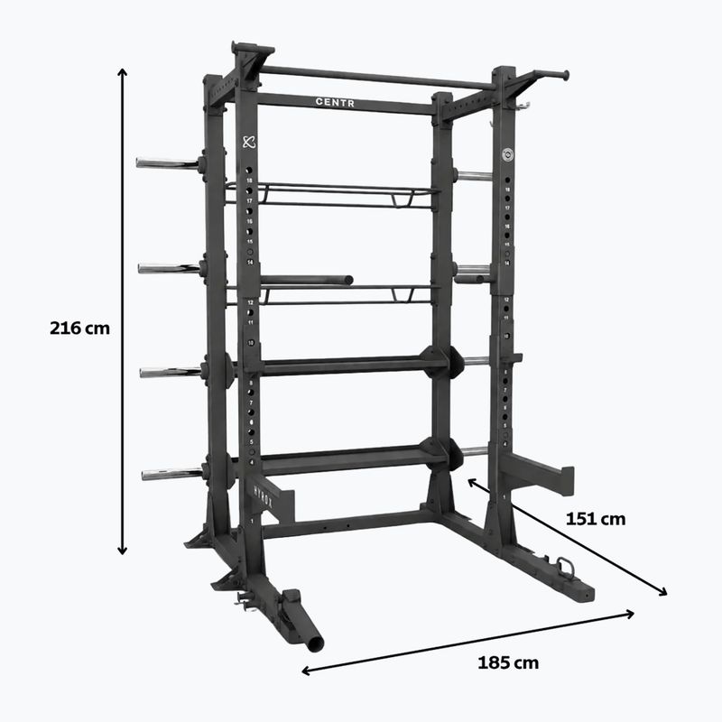 Trainingskäfig Centr Perform Series Half Rack Complete Package Centr x Hyrox black 9