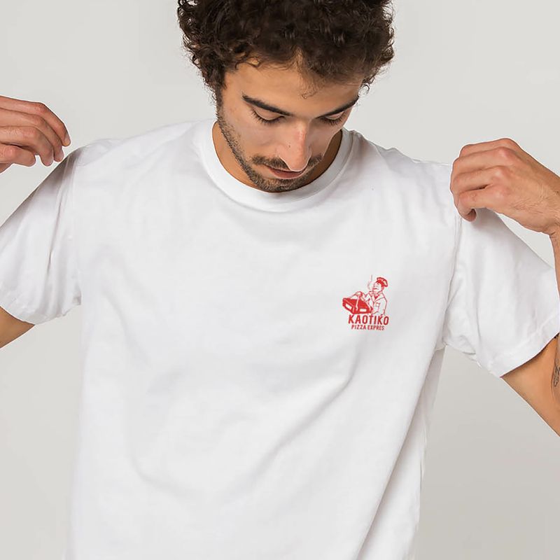 Kaotiko Washed Bella Ciao weißes Herren-T-Shirt 3