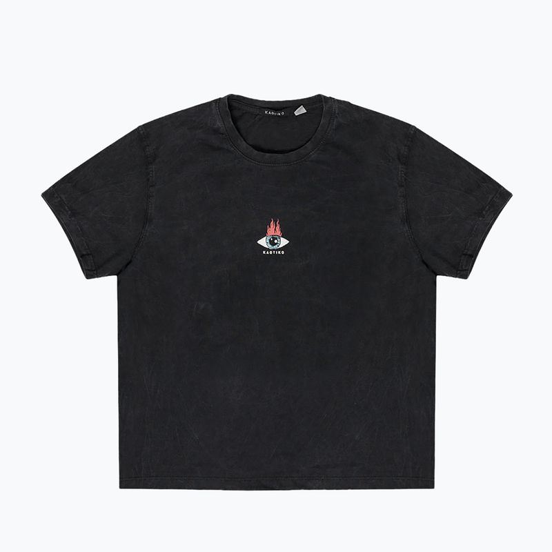 Kaotiko Washed Moon Sphynx Damen-T-Shirt schwarz 3