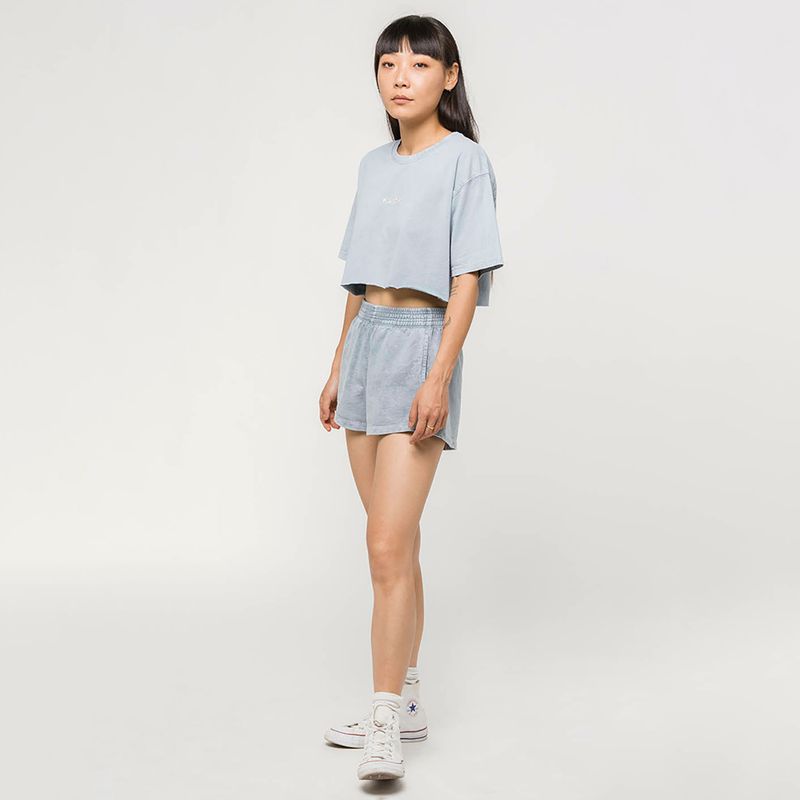 Kaotiko Washed steel shorts für Frauen 2