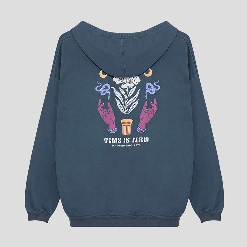 Damenpullover Kaotiko Sud Cap Washed Time is Now marino 2