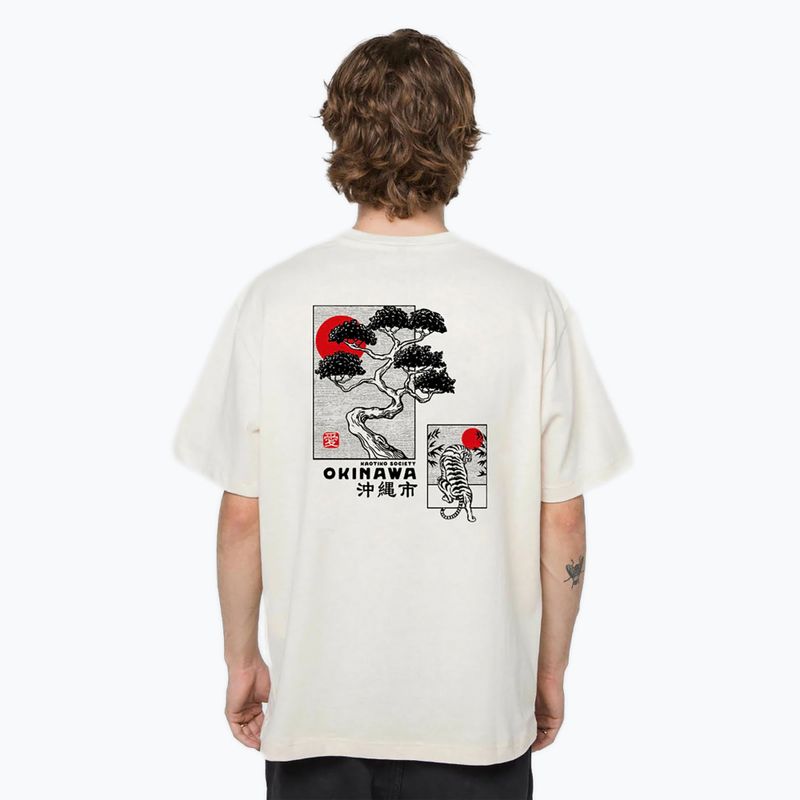 Herren Kaotiko Washed Okinawa Japan Bio Elfenbein T-shirt 2