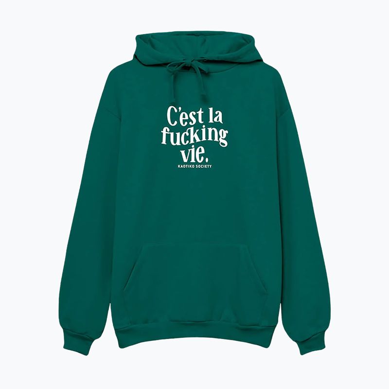 Damen-Hoodie Kaotiko C'est la vie Hoodie jade 3