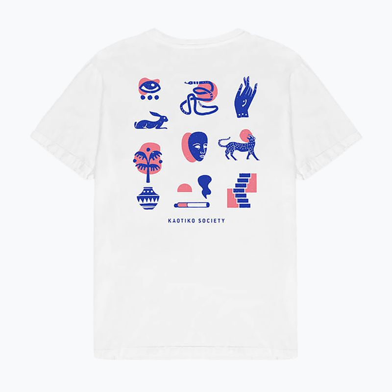 Kaotiko Washed Elements Occult weißes Herren-T-Shirt 3