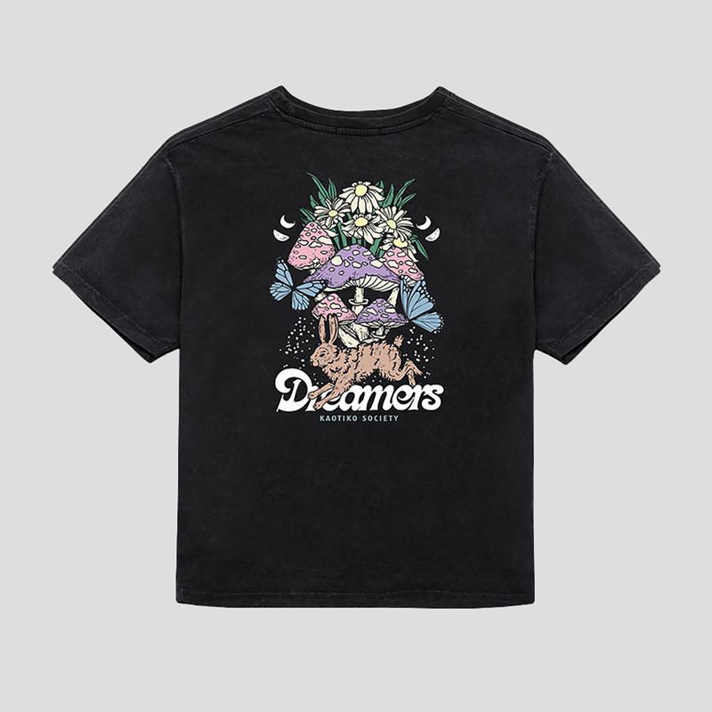 Kaotiko Washed Dreamers Damen-T-Shirt schwarz 2