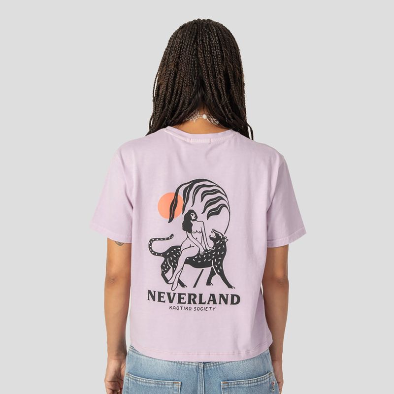 Kaotiko Washed Neverland malva t-shirt für Frauen 2