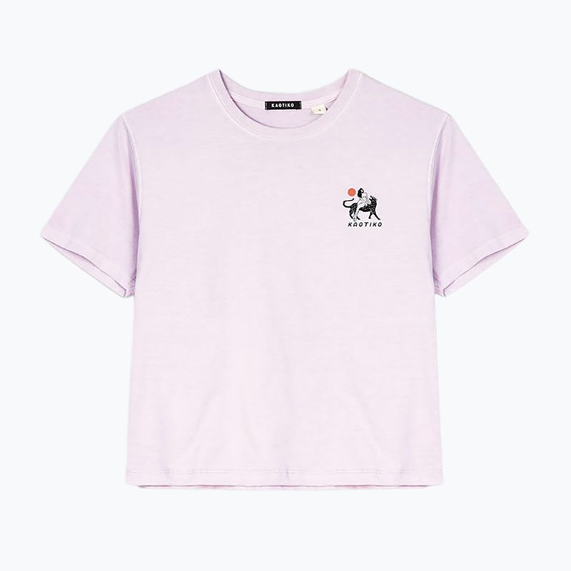 Kaotiko Washed Neverland malva t-shirt für Frauen 3