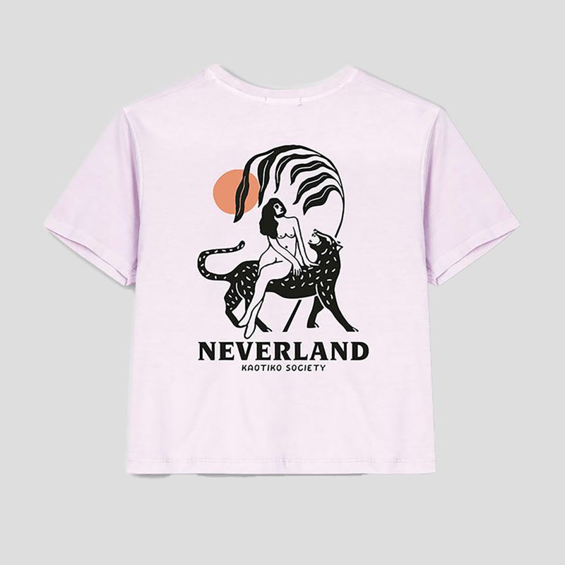 Kaotiko Washed Neverland malva t-shirt für Frauen 4