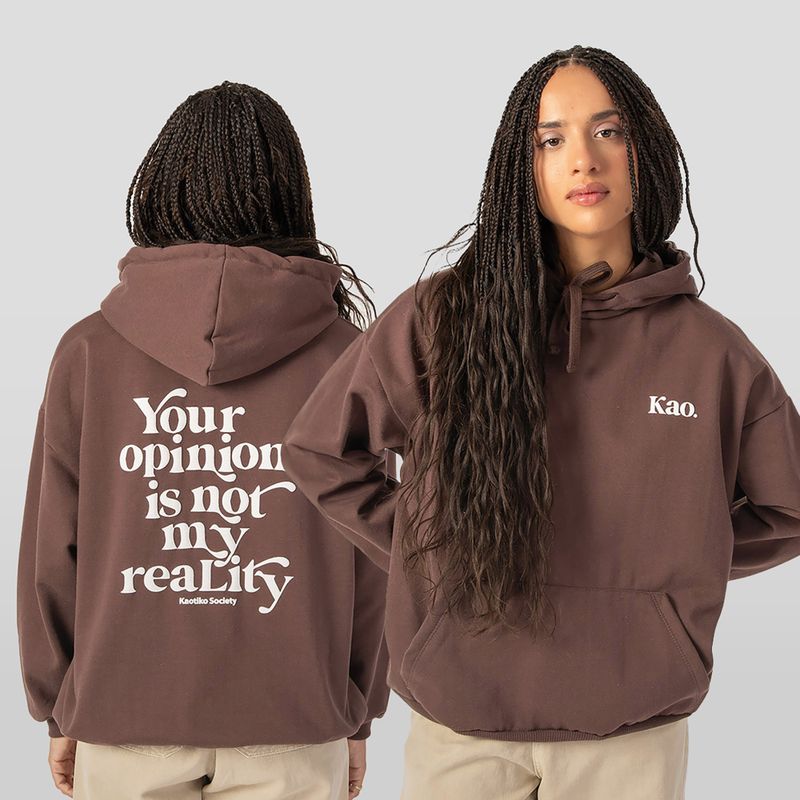 Kaotiko Damen Sweatshirt Your Opinion braun 3