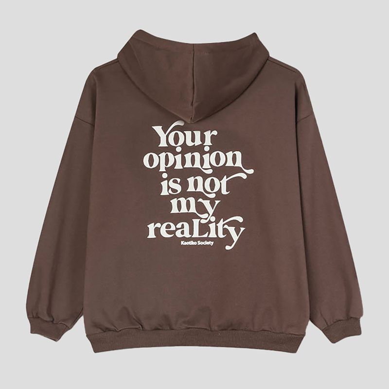 Kaotiko Damen Sweatshirt Your Opinion braun 5