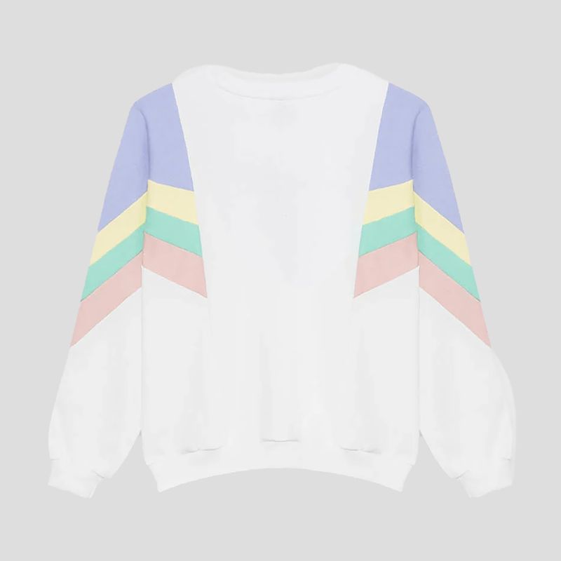 Kaotiko Damen Sweatshirt Ginger blanco / traube / amarillo 4