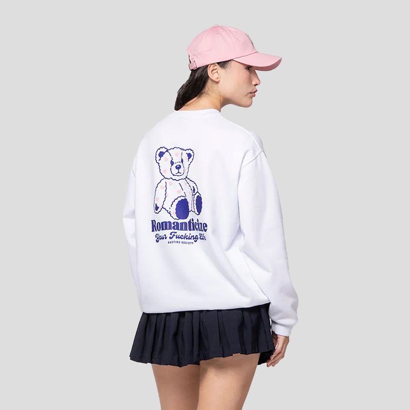 Kaotiko Loving Bear Damen Sweatshirt weiß 2