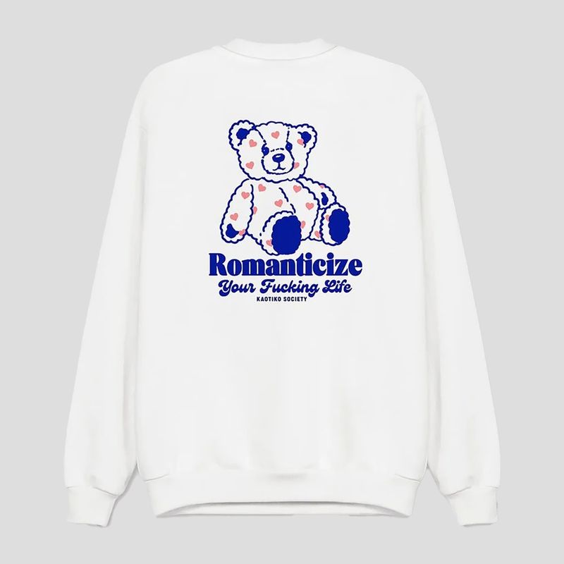 Kaotiko Loving Bear Damen Sweatshirt weiß 4